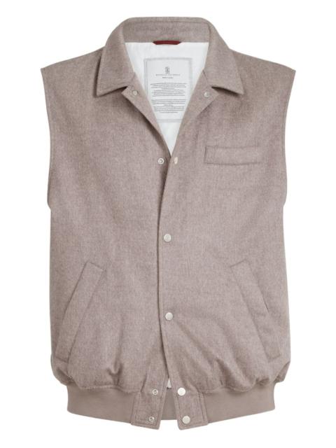 Brunello Cucinelli flannel padded gilet