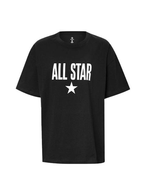 Converse (WMNS) Converse All Star Logo T-Shirt Asia Sizing 'Black White' 10020932-A02