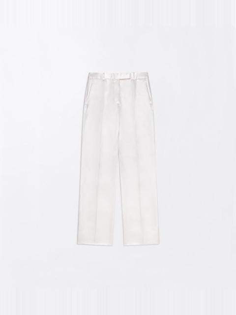 TOM FORD SILK SATIN MEDIUM-LOW WAIST WIDE LEG TAILORED PANTS