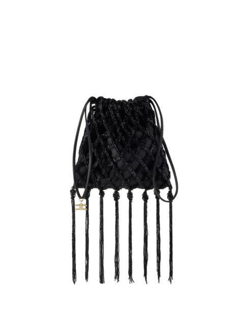 ELISABETTA FRANCHI bead-embellished fringed bucket bag