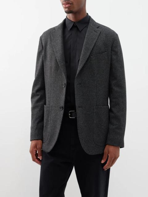 Prince of Wales-check cotton-blend blazer