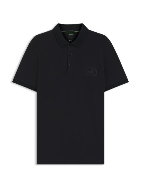 BOSS POLO SHIRT IN MOISTURE-WICKING STRETCH PIQUÉ
