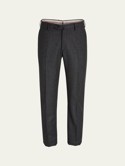 Loro Piana Men's Straight-Leg Flannel Pants
