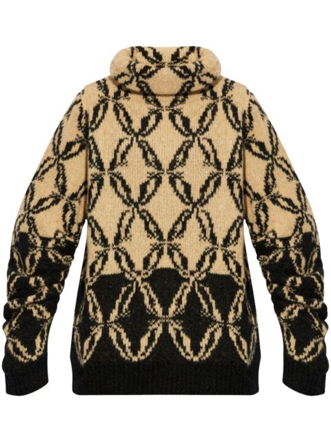 intarsia-knit wool jumper