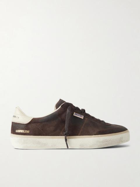 Golden Goose Soul Star Leather-Trimmed Suede Sneakers