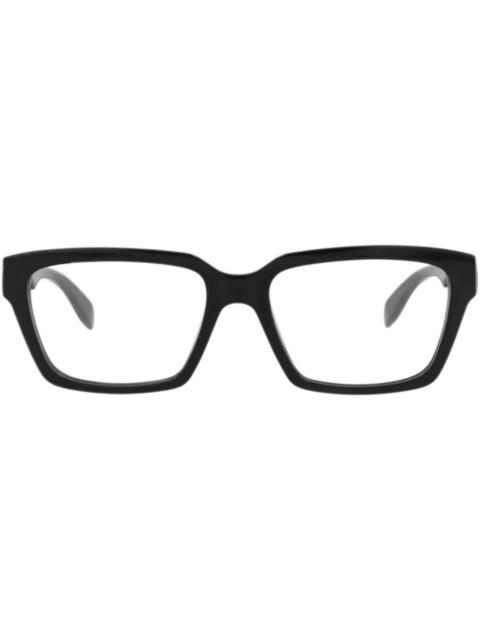 Alexander McQueen Alexander McQueen Square-Frame Acetate Optical Frames Black Black Transparent (AM0332O-30011492-002)