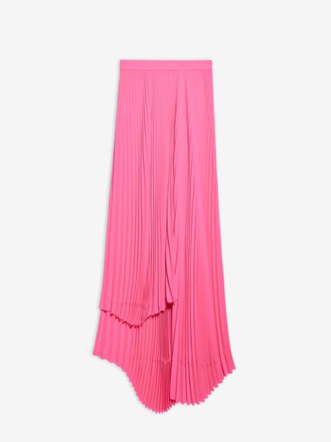 Asymmetric Pleated Skirt