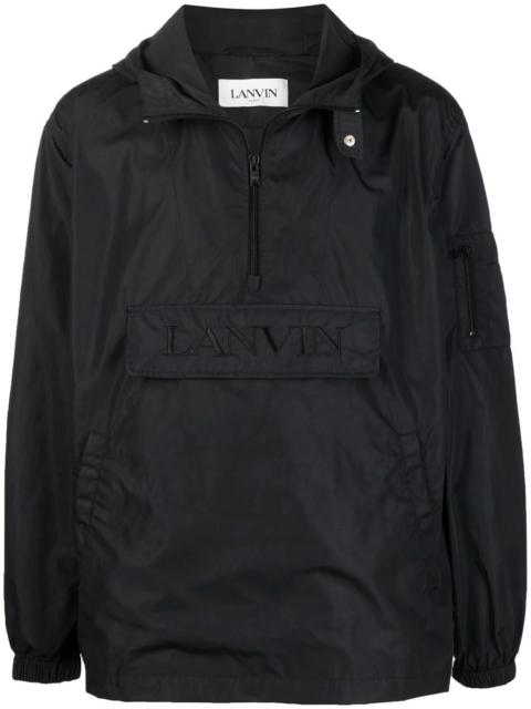 Lanvin logo-embroidered zip-front windbreaker jacket