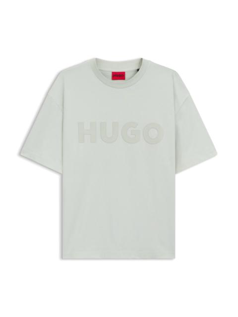 HUGO COTTON-JERSEY T-SHIRT WITH REFLECTIVE LOGO