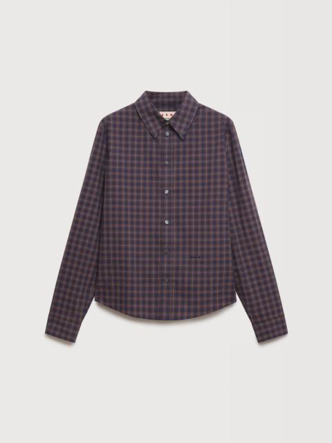 Marni BLUE CHECKED COTTON SHIRT