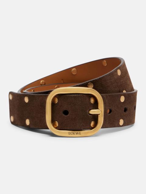 Loewe Studded suede belt