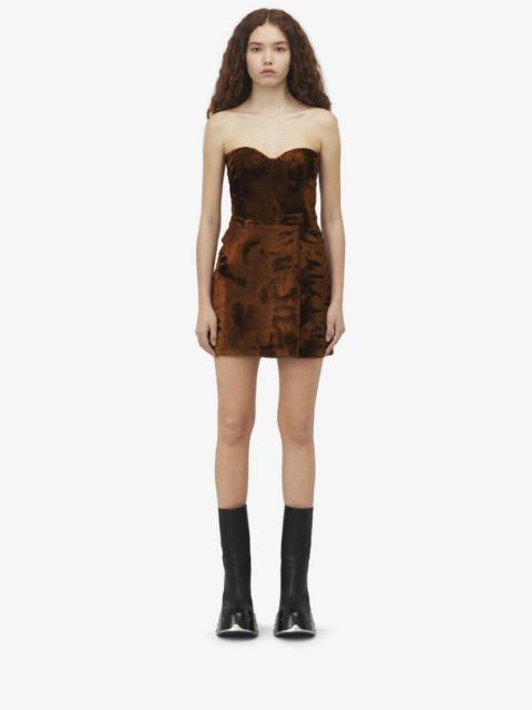 Alexander McQueen Faux Fur Mini Dress