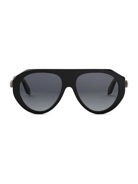 BVLGARI Women's Serpenti Forever 56MM Pilot Sunglasses - Black