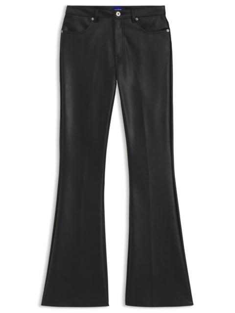 HUGO FAUX-LEATHER TROUSERS WITH FLARED LEG