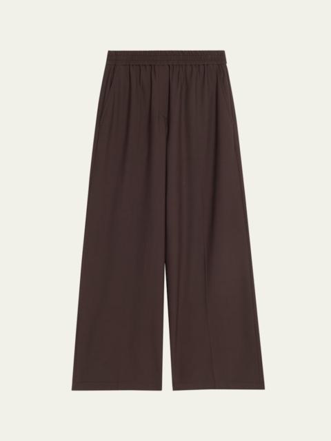 Brunello Cucinelli Wool-Blend Wide-Leg Pants
