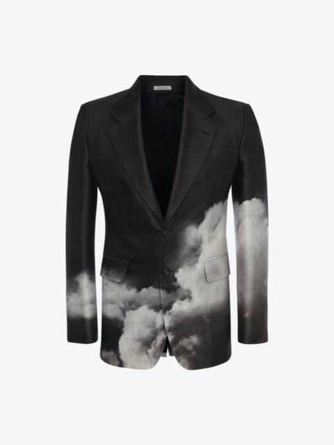 Alexander McQueen Storm Sky Single-breasted Jacket in Storm