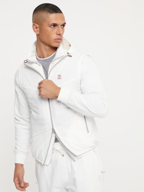 Bonded nylon hooded outerwear vest