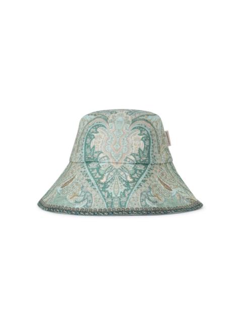 Zimmermann PRINTED LONG BRIM BUCKET HAT