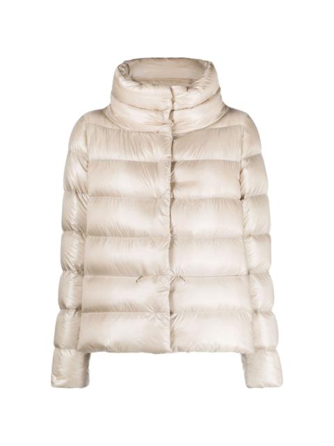 funnel neck padded jacket