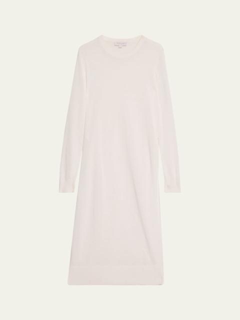 MICHAEL KORS COLLECTION Linen Cotton Crewneck Sweater Dress