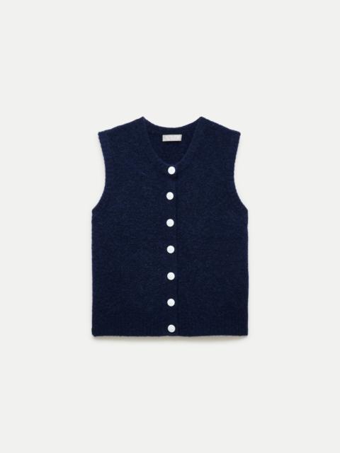 J.CREW Button-front vest in alpaca blend