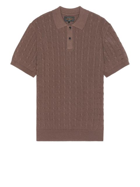 BEAMS PLUS Knit Polo Cable