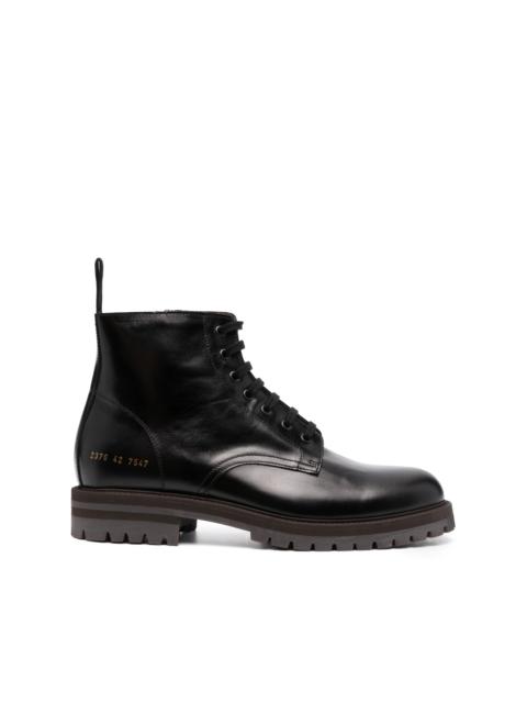 number-motif combat boots