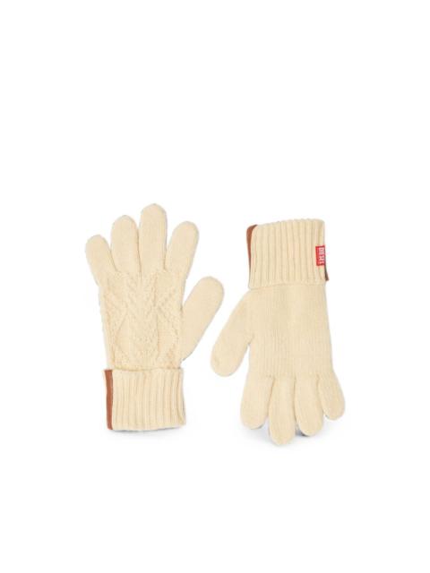 Diesel knitted gloves in wool and cotton