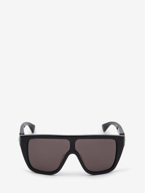 Alexander McQueen Floating Skull Mask Sunglasses in Black/smoke