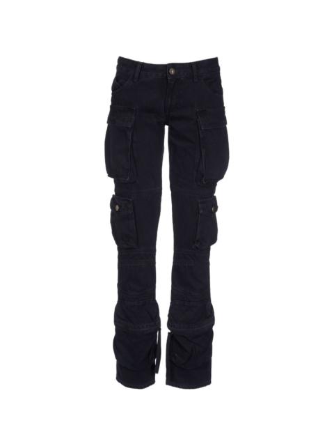 THE ATTICO black cargo jeans