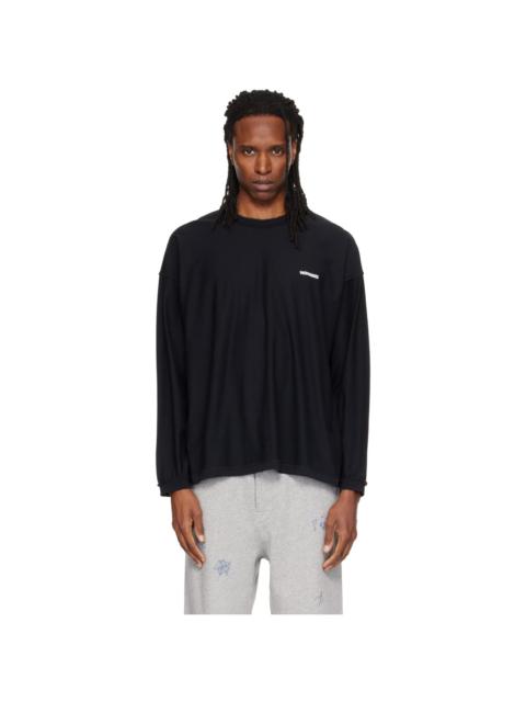 VETEMENTS Black Anarchist Summer Inside Out T-shirt