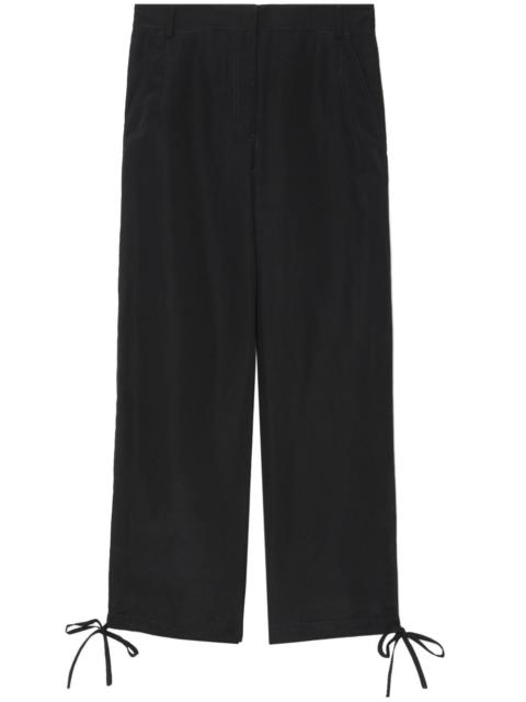 MSGM drawstring-cuffs linen-blend trousers