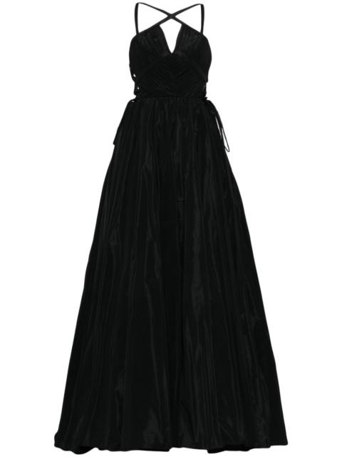 ZUHAIR MURAD cross-strap taffeta gown
