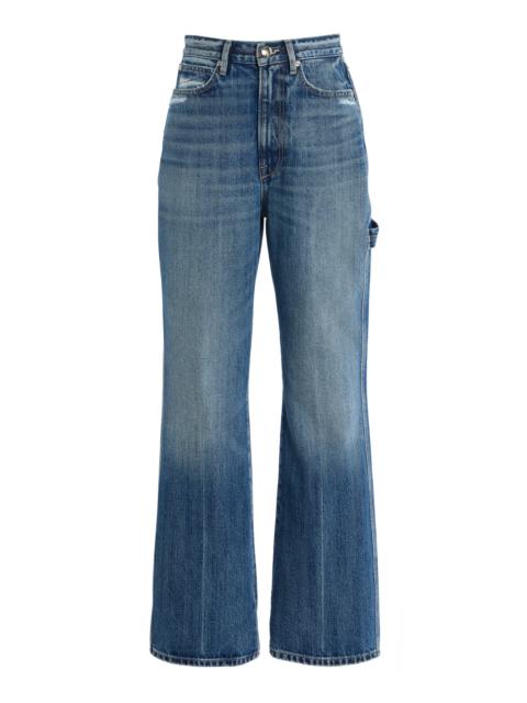 RÙADH The Clyde Rigid High-Rise Flared Jeans blue
