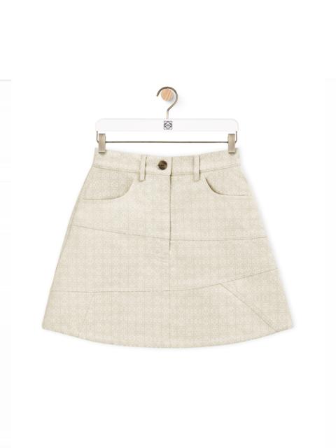 Loewe Anagram jacquard mini skirt in cotton