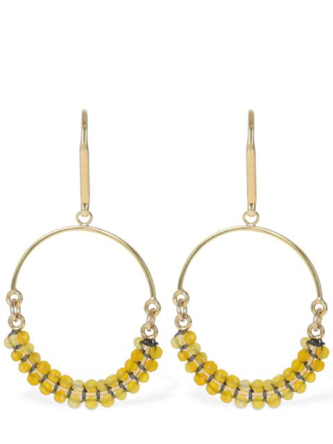 Cesaria beads hoop earrings