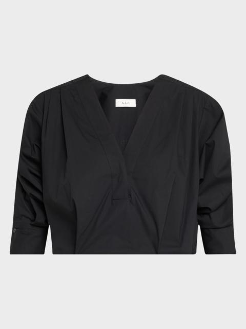 A.L.C. Jordan Ruched-Sleeve Popover Top