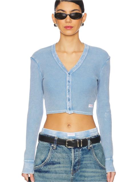 Alexander Wang Long Sleeve Waffle Cardigan