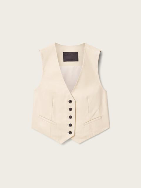 ALLSAINTS ARLA SLEEVELESS LEATHER VEST
