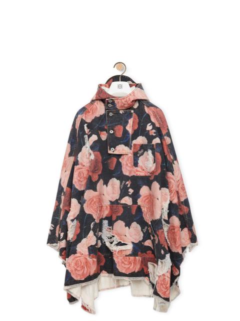 Loewe Roses cape in denim