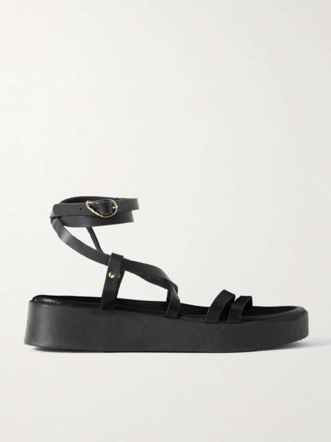 ANCIENT GREEK SANDALS Aristea leather platform sandals