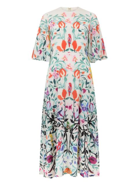 Valentino floral-print midi dress