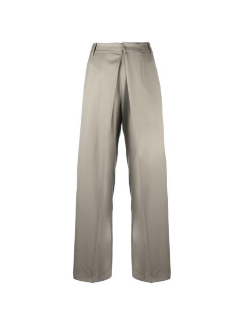 inverted-pleat detail trousers