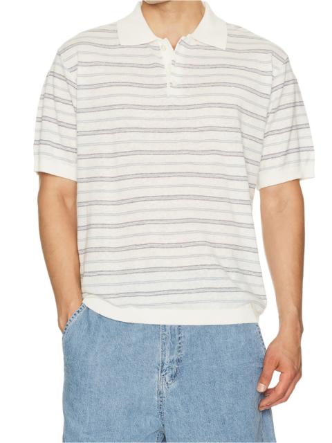 Dunst Unisex Linen Striped Polo Knit