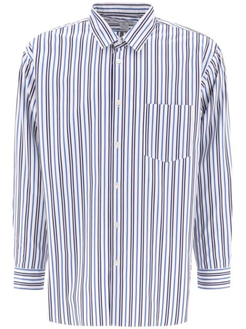 Comme des Garçons PLAY 스트립 스 면 셔츠