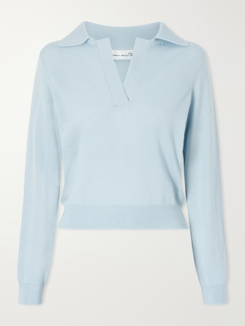 Oscar de la Renta Wool Polo Sweater