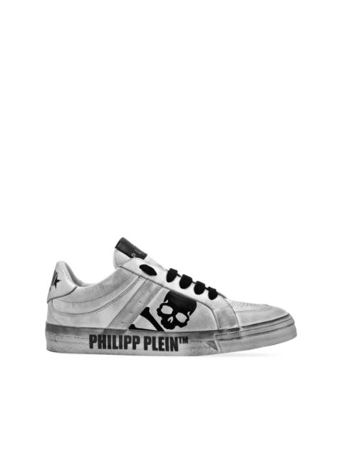 PHILIPP PLEIN Skull & Bones metallic-effect sneakers