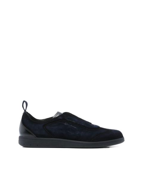Santoni suede slip-on sneakers