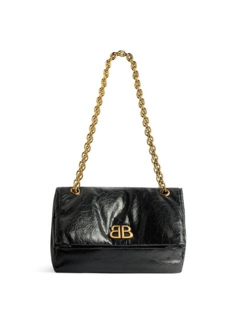BALENCIAGA Women's Monaco Small Chain Bag  in Black