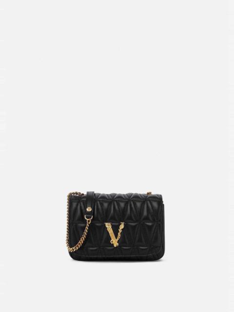 VERSACE Virtus Quilted Nappa Leather Evening Bag